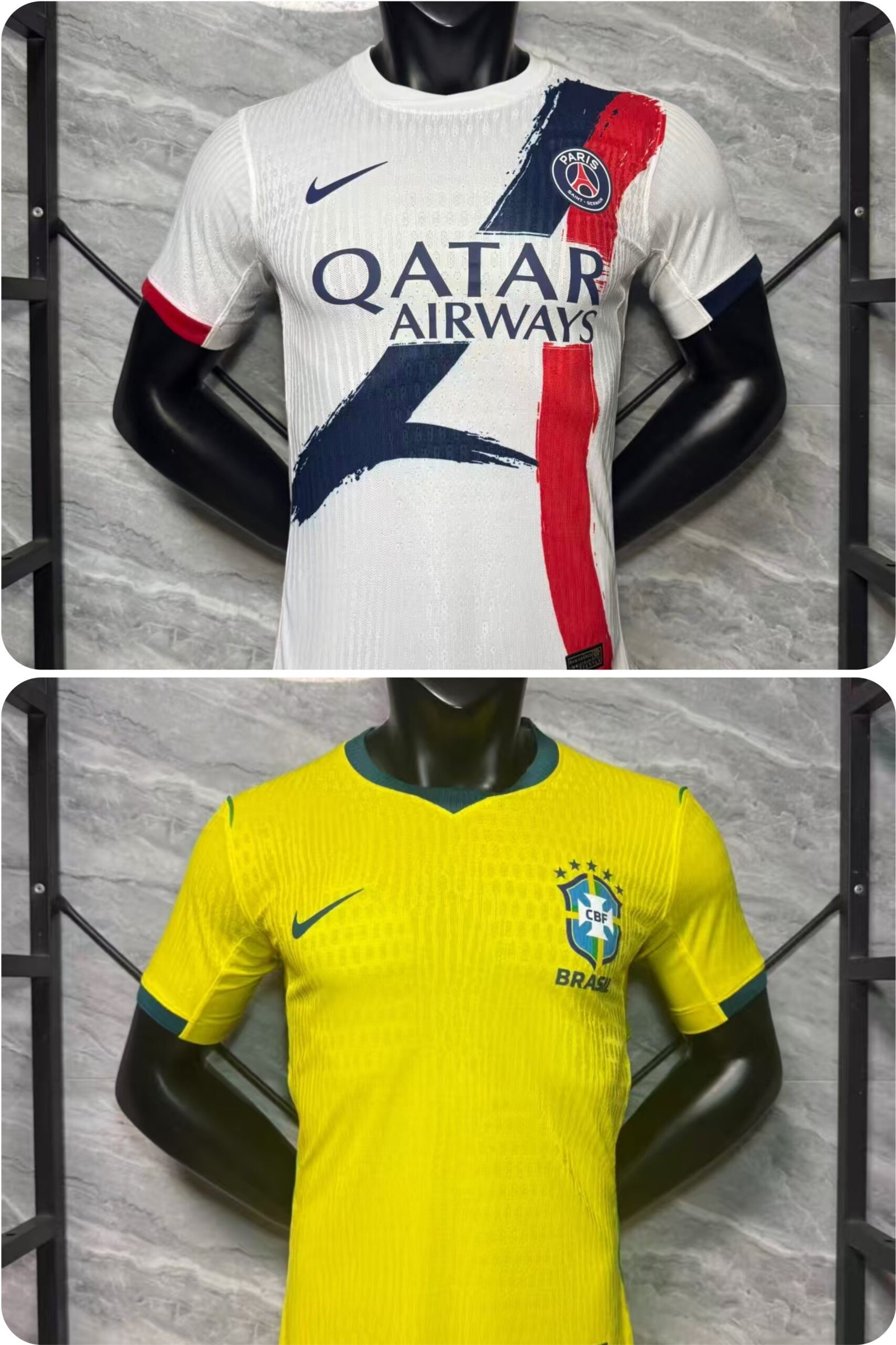 Custom Order: Brazil #4 Marquinhos & PSG #17 Vitinha – Player Version 2XL – Player Version (Authentic) – 2026 World Cup Soccer Jersey - 2026 World Cup Premium Jersey - Worldwide Shipping