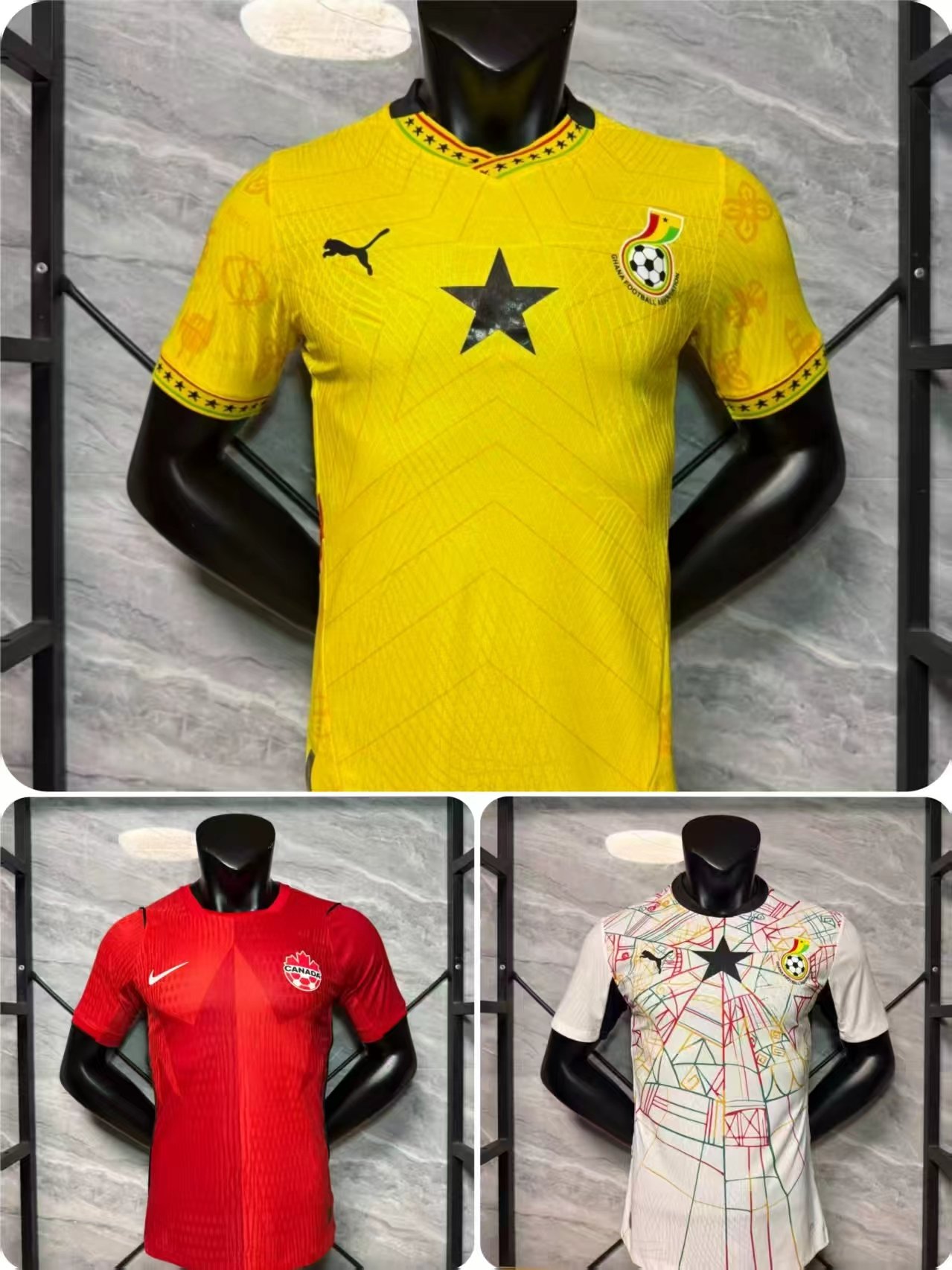 10pcs Premium Player Version – Canada & Ghana (F.A) – Player Version (Authentic) – 2026 World Cup Soccer Jersey - 2026 World Cup Premium Jersey - Worldwide Shipping