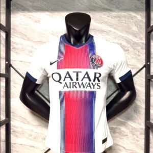 Two Paris Saint-Germain jerseys (player version) and one Mexico jersey (player version)