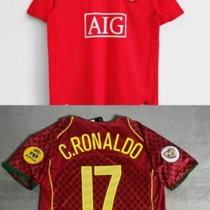 1 Manchester United retro jersey, 1 Portugal retro jersey